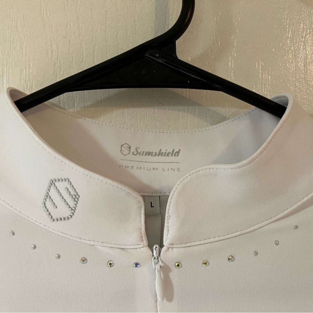 Samshield Lana Women's White Long Sleeve Riding/ Competition Shirt NEW with tags